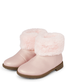 Girls Faux Fur Ankle Boots