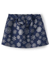 Girls Snowflake Skirt - Silent Night