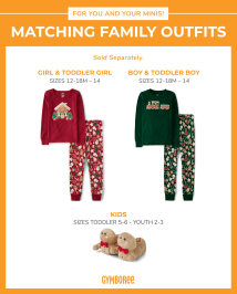 Boys Long Sleeve Gingerbread Snug Fit Cotton Pajamas Gymmies GREEN Gymboree CA
