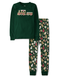 Boys Gingerbread Snug Fit Cotton Pajamas - Gymmies