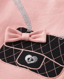 Haut brodé pour sac à main pour fille - Mesdames et messieurs