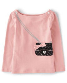 Haut brodé pour sac à main pour fille - Mesdames et messieurs