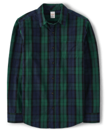 Mens Dad And Me Plaid Button Up Shirt - Nutcracker