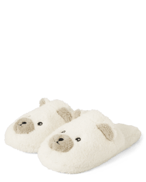 Adulte Famille assortie Pantoufles Ours Polaire