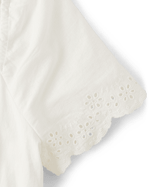 Womens Mommy And Me Eyelet Linen-Blend Tiered Dress