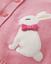 Cardigans brodés lapin pour fille - Garden Party