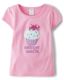 Girls Embroidered Cupcake Top - Birthday Boutique