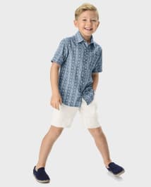 Boys Chambray Button Up Shirt - Prairie Fields