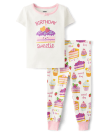 Girls Birthday Sweetie Snug Fit Cotton Pajamas - Gymmies