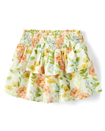 Girls Floral Tiered Skirt - Prairie Fields