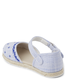 Espadrilles Chambray Brodées Fille - Bon Voyage