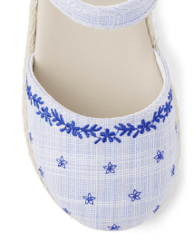 Espadrilles Chambray Brodées Fille - Bon Voyage