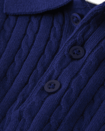 Polo tricot câblé garçon - Bon Voyage