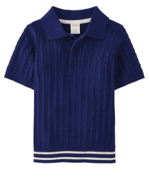 Polo tricot câblé garçon - Bon Voyage