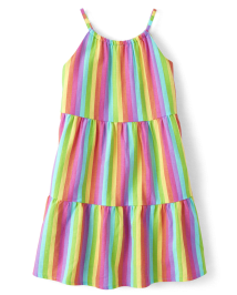 Girls Rainbow Tiered Cover-Up - Splish-Splash