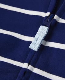 Sweat à capuche zippé en polaire rayé pour garçons - Bon Voyage