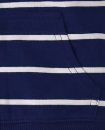 Sweat à capuche zippé en polaire rayé pour garçons - Bon Voyage