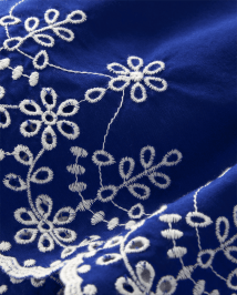 Girls Mommy And Me Eyelet Fit And Flare Dress - Blue Belle