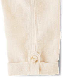 Pantalon à enfiler en lin mélangé à revers pour enfant