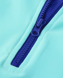 Rashguard rayé à fermeture éclair pour garçons - Natation