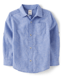 Chemise boutonnée en lin mélangé pour enfant