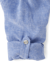 Chemise boutonnée en lin mélangé pour enfant
