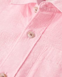 Chemise boutonnée en lin mélangé pour enfants