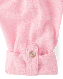 Chemise boutonnée en lin mélangé pour enfants