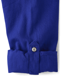 Mens Dad And Me Linen-Blend Button Up Shirt