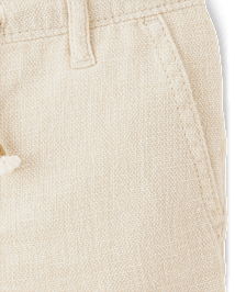 Kids Linen-Blend Pull On Shorts