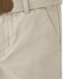 Boys Belted Chino Shorts