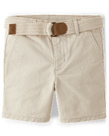 Boys Belted Chino Shorts