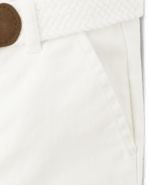 Short chino en coton avec ceinture pour garçon
