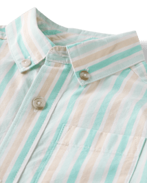 Chemise boutonnée en popeline rayée « papa et moi » pour garçons - Signes du printemps