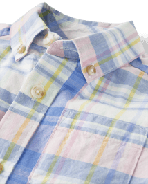 Chemise boutonnée en popeline assortie à carreaux pour garçons - Spring Celebrations