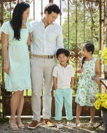 Mens Dad And Me Striped Poplin Button Up Shirt - Signs of Spring