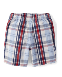 Short à enfiler à carreaux pour garçons - Champ de baseball