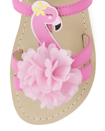 Girls flamingo sandals hotsell