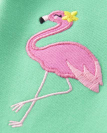 Girls Embroidered Flamingo Capri Leggings Seaside Palms TROPICAL TRAIL Gymboree CA