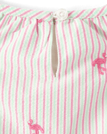 Robe à volants Schiffli Flamingo pour filles - Seaside Palms