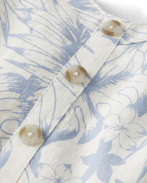 Womens Matching Family Palm Leaf Ruffle Dress - Little Essentials
