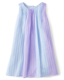 Girls Sleeveless Ombre Pleated Dress Bondi Beach PARTY BLUE Gymboree CA