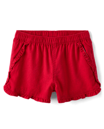 Girls Ruffle Pull On Shorts - Little Essentials