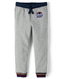 Pantalon de jogging molletonné brodé Varsity Patch pour garçon - Classroom Cutie
