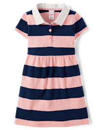 Girls Striped Polo Dress - Classroom Cutie