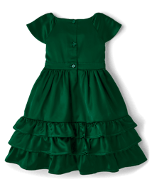 Girls Ruffle Bow Fit And Flare Dress - All Dressed Up