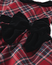 Girls Plaid Bow Fit And Flare Dress - All Dressed Up