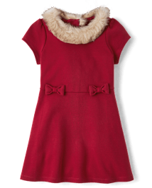 Girls Bow Ponte Dress - All Dressed Up
