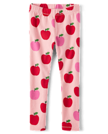 Girls Apple Leggings - Classroom Cutie