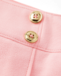 Girls Pleated Button Ponte Skort - Classroom Cutie